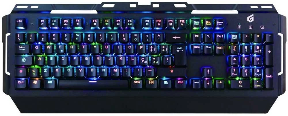 Carruzzo Conceptronic KRONIC klaviatūra Žaidimams USB QWERTY Italų kalba Juoda