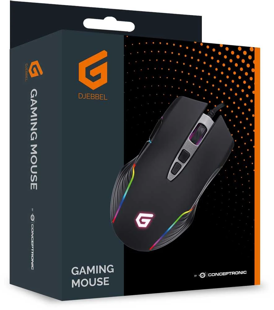 CONCEPTRONIC Gaming USB Pelė, 7200 DPI, IC sensor,DJEBBEL03B