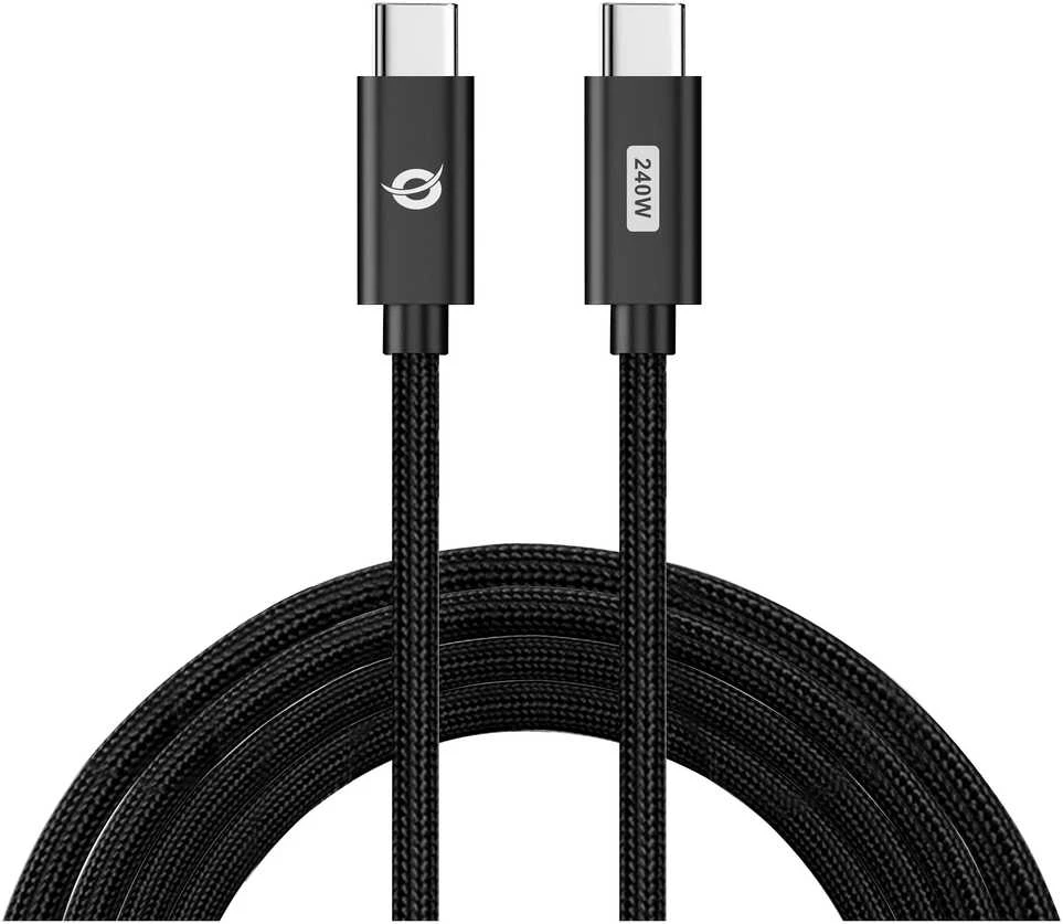 Kabelis USB Conceptronic USB-C - USB-C 2 m Juodas (ETTA03B20)