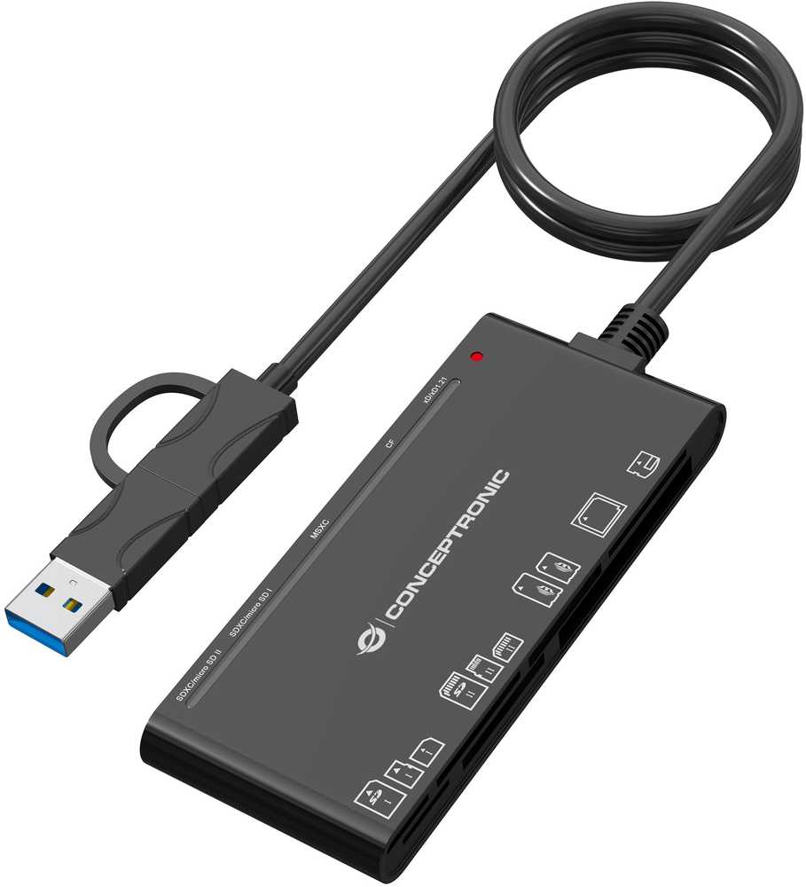 Conceptronic BIAN10B 7 viename kortelių skaitytuvas USB 3.0