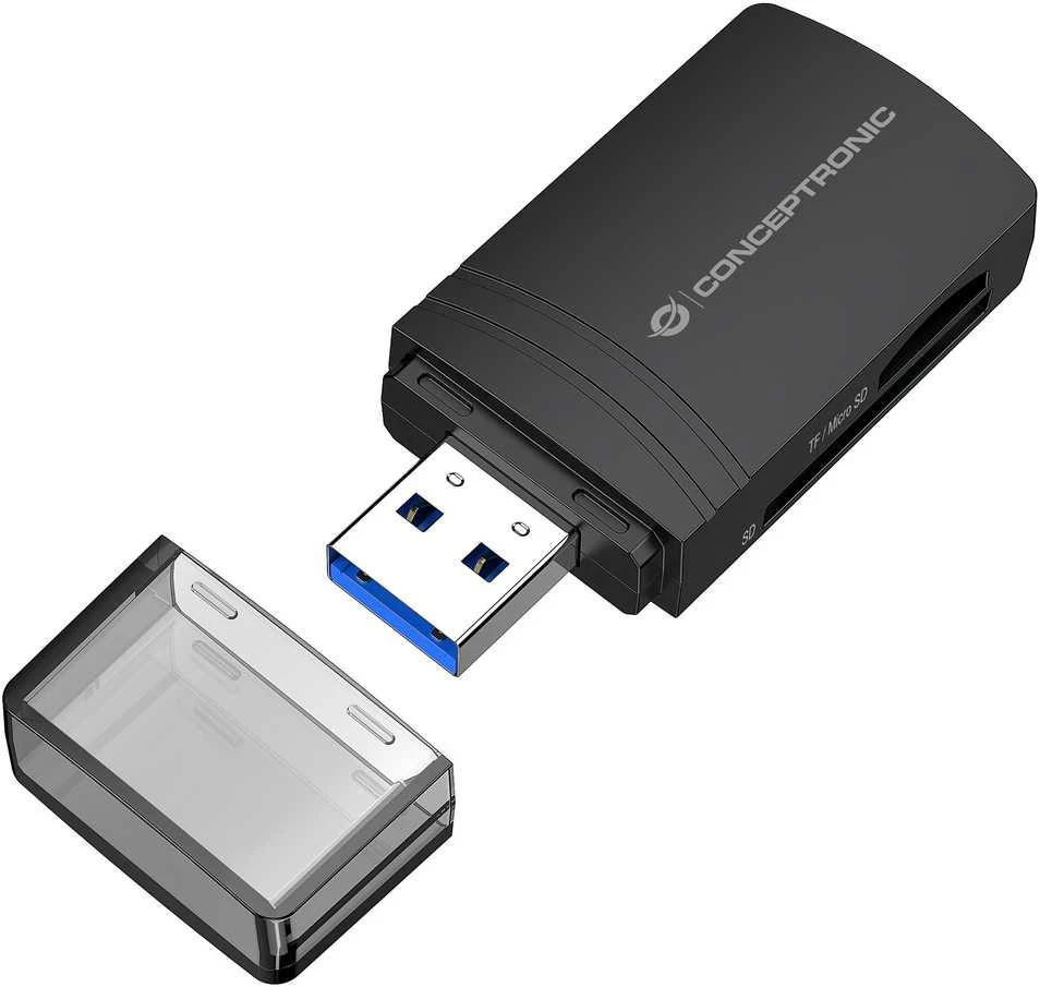 Conceptronic BIAN06B SD TF/MicroSD 4.0 kortelių skaitytuvas. UHS-II. USB 3.0. 5