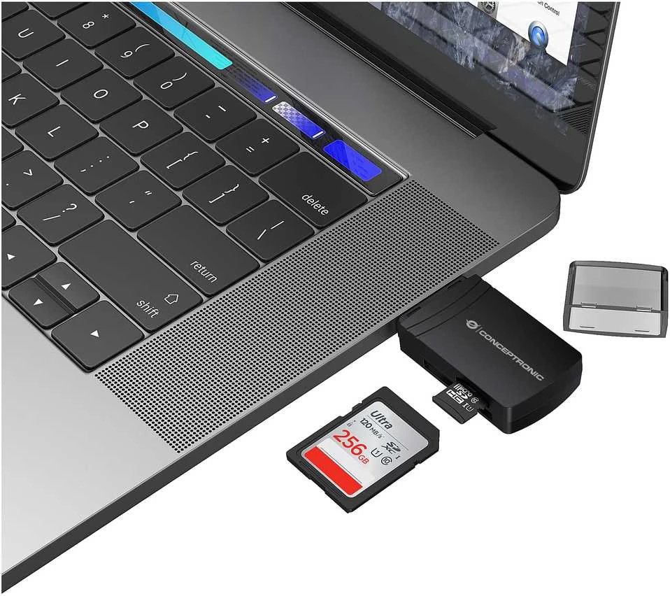 Conceptronic BIAN06B SD TF/MicroSD 4.0 kortelių skaitytuvas. UHS-II. USB 3.0. 5