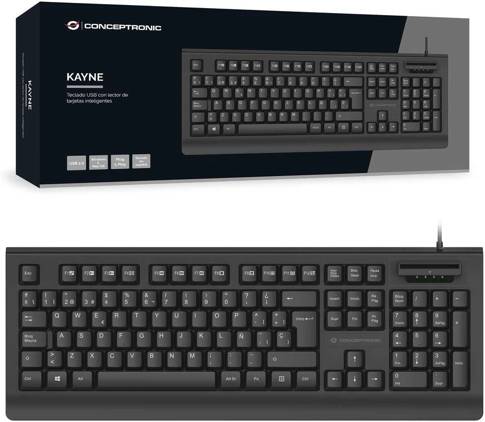 Conceptronic klaviatūra Conceptronic laidinė klaviatūra KAYNE01ES QWERTY