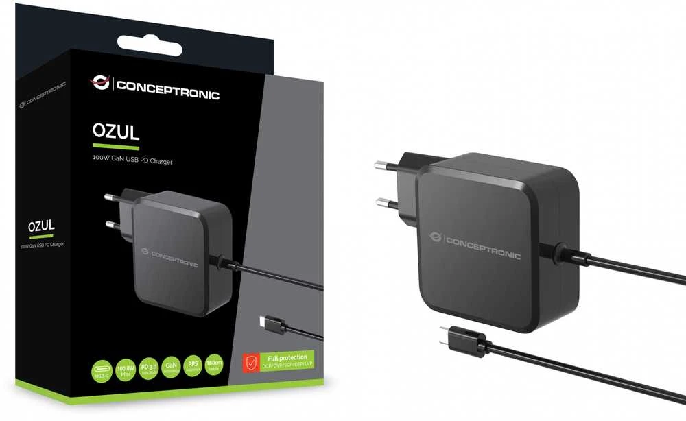 Carruzzo Conceptronic OZUL05BE mobiliojo įrenginio kroviklis Universalus Juoda AC Vidaus