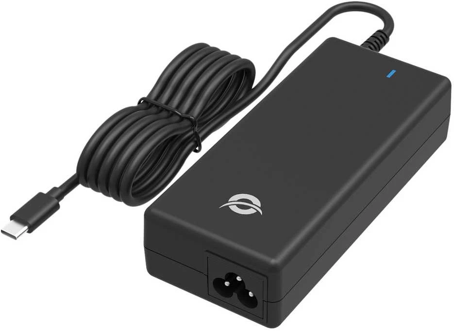 Juodas 100W GaN įkroviklis su laidu