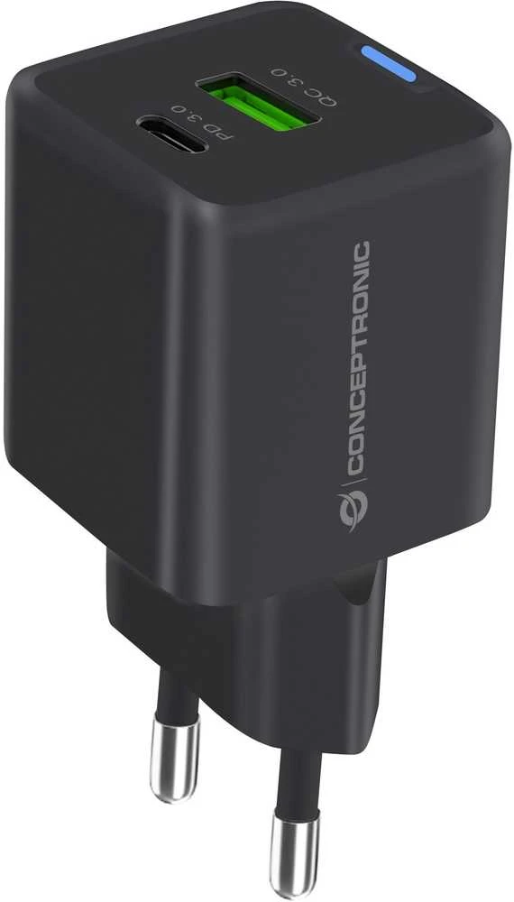 Įkroviklis Conceptronic ALTHEA16B GaN USB PD 1 USB-A 1 USB-C