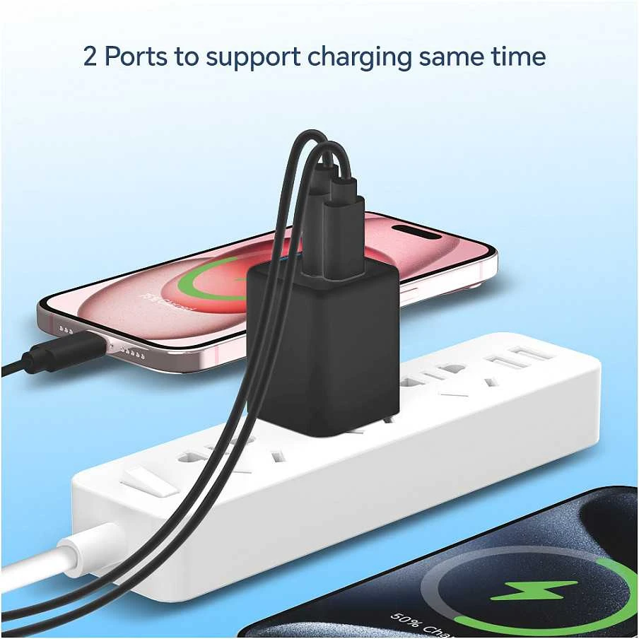 Įkroviklis Conceptronic ALTHEA15B GaN USB PD 1 USB-A 1 USB-C 20W Juodas