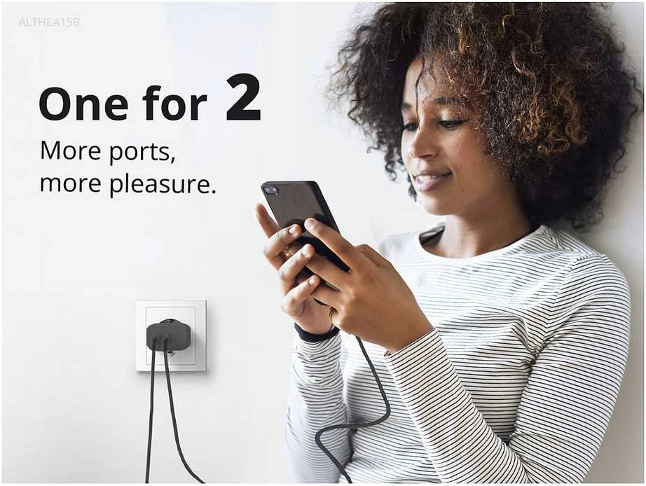 Įkroviklis Conceptronic ALTHEA15B GaN USB PD 1 USB-A 1 USB-C 20W Juodas