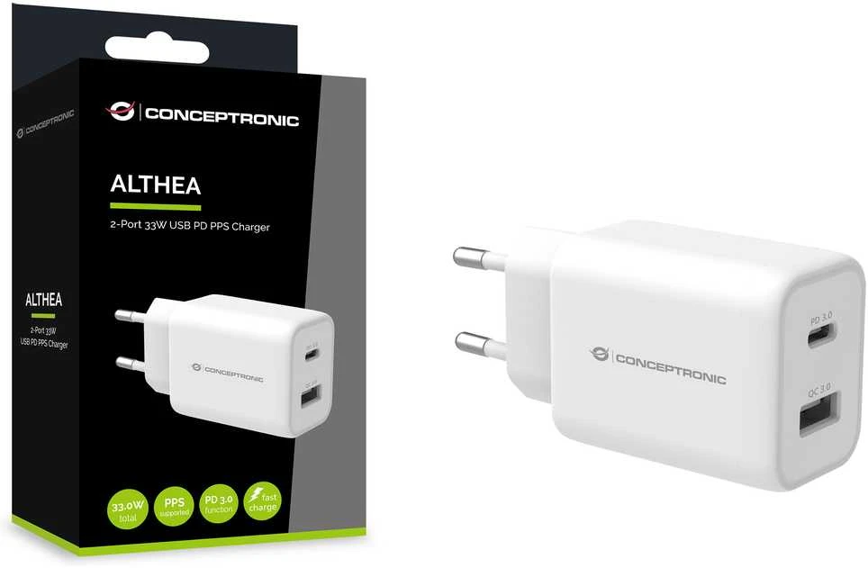 Įkroviklis Conceptronic ALTHEA11W PD-PPS 1 USB-A 1 USB-C 33 W