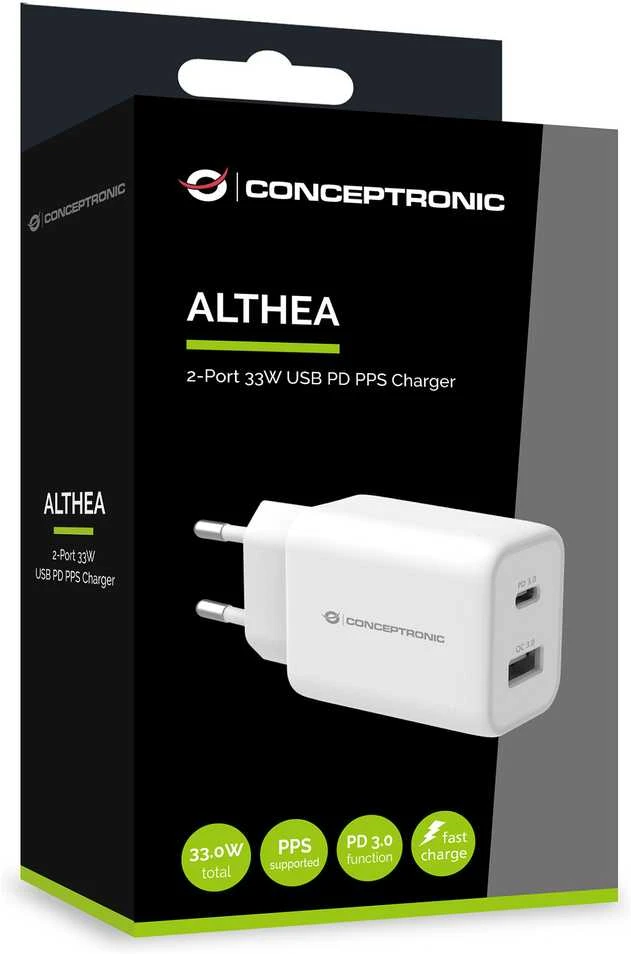Įkroviklis Conceptronic ALTHEA11W PD-PPS 1 USB-A 1 USB-C 33 W