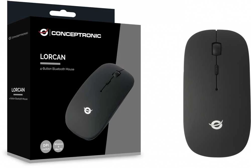 Pelė Conceptronic LORCAN01B Juodas