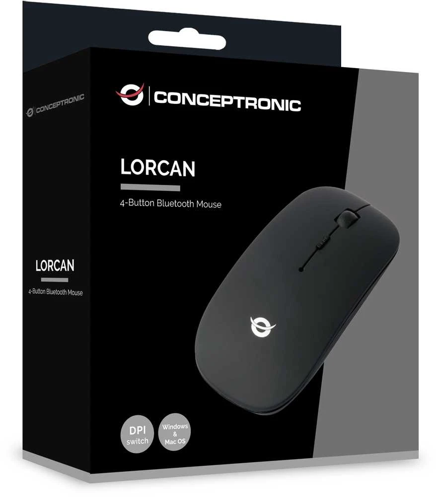 Pelė Conceptronic LORCAN01B Juodas