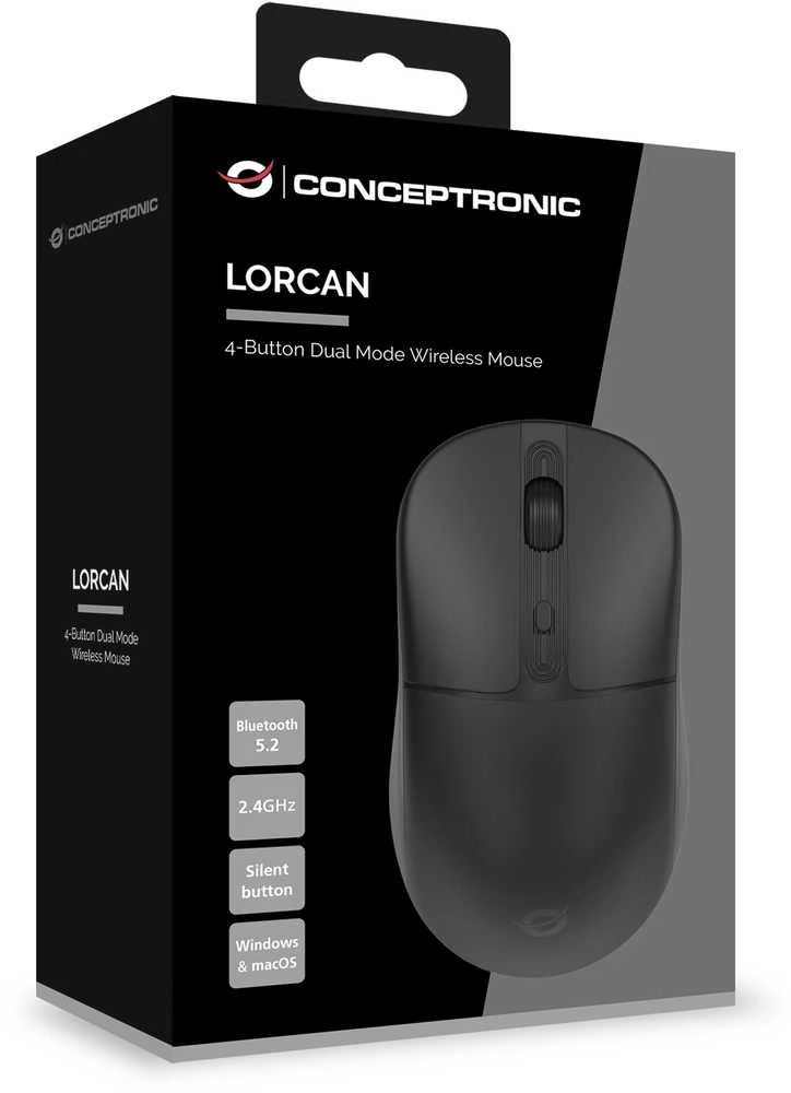 CONCEPTRONIC LORCAN04B 4-Tasten Bluetooth Pelė wireless sw