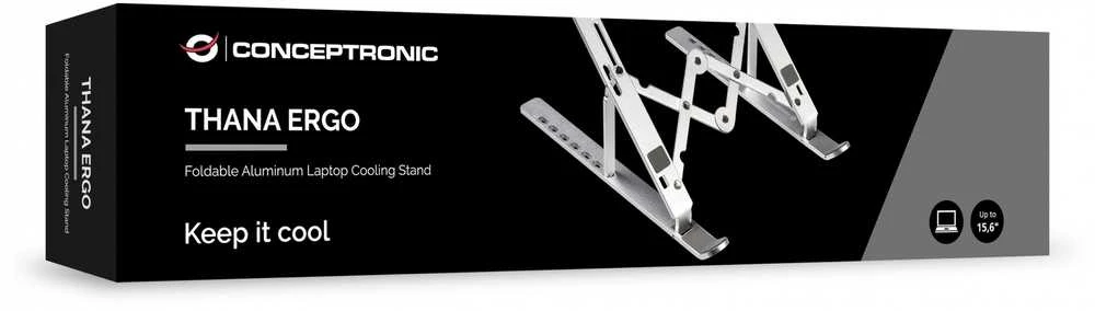 Conceptronic Conceptronic THANA04S stojak na notebooka Podstawka na notebooka Sidabrinė 39,6 cm (15.6'')