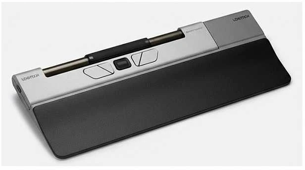 Pelė Carruzzo Contour Design RollerMouse Go Dock atrama riešui Plastikas, Veganiška oda Juoda, Pilka