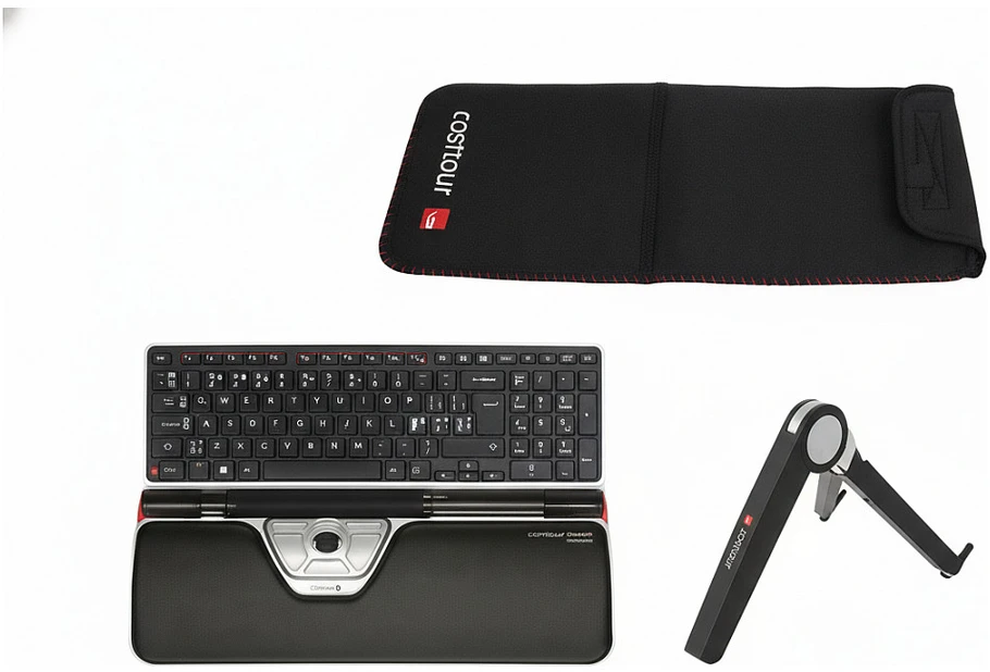 Pelė Klaviatūra Contour RollerMouse Raudonas Plus wireless Travel Kit (RM-Raudonas PLUS-WL-TK)