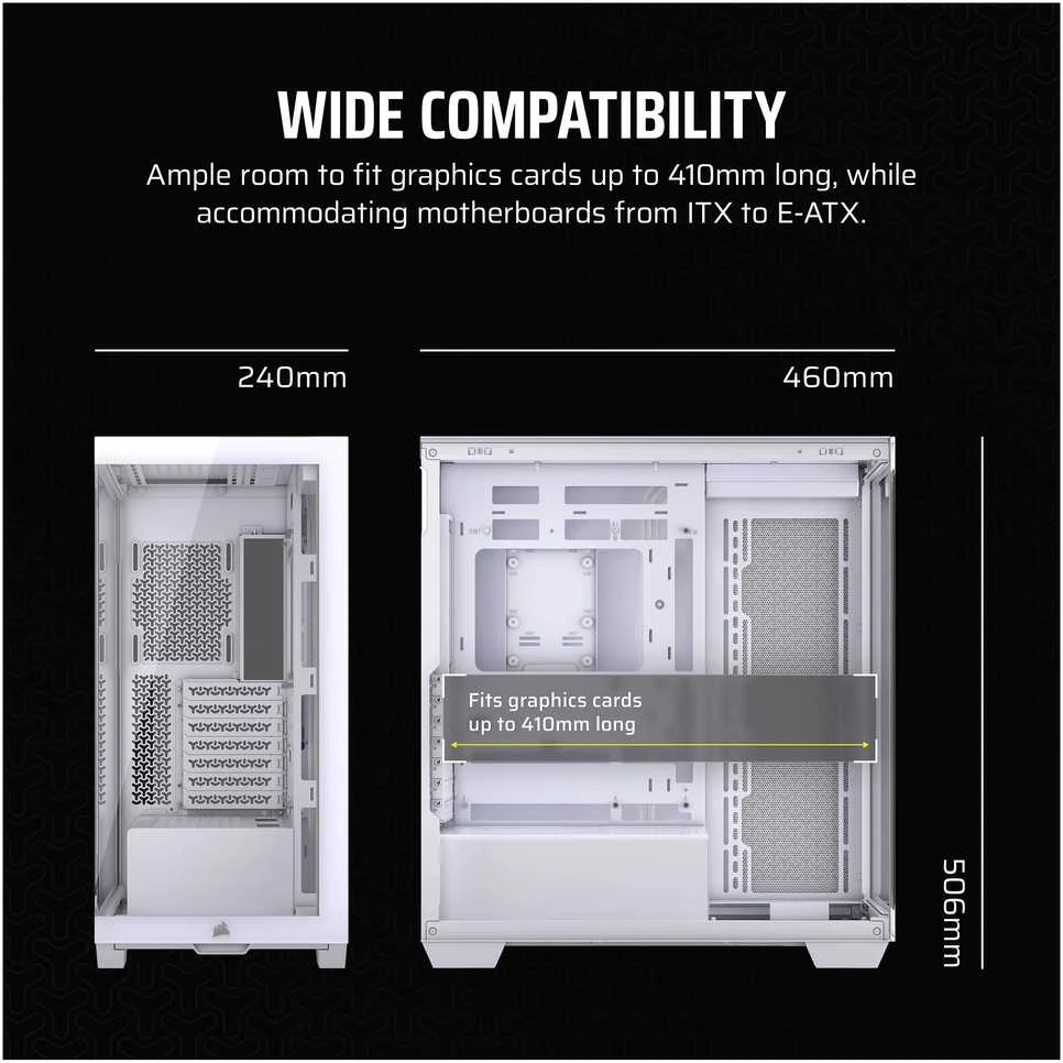 Kompiuterio korpusas Corsair iCUE 3500X CC-9011277-WW | baltos spalvos | be maitinimo bloko