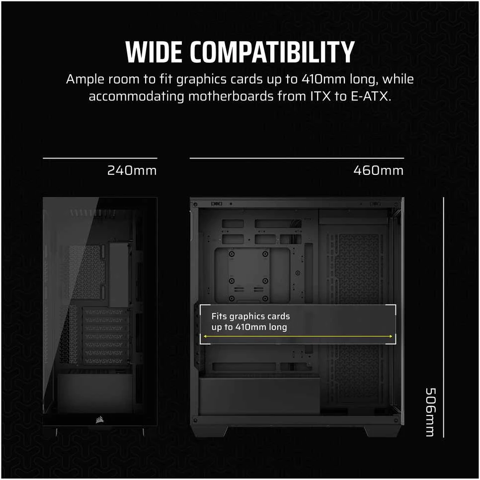 Kompiuterio korpusas Corsair 3500X Mid-Tower, Juodas (CC-9011276-WW)