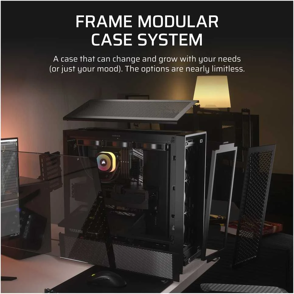 „Corsair“ kompiuterio korpusas | „Frame 4000D RS Modular“ | Juodas | Vidutinio dydžio bokštas