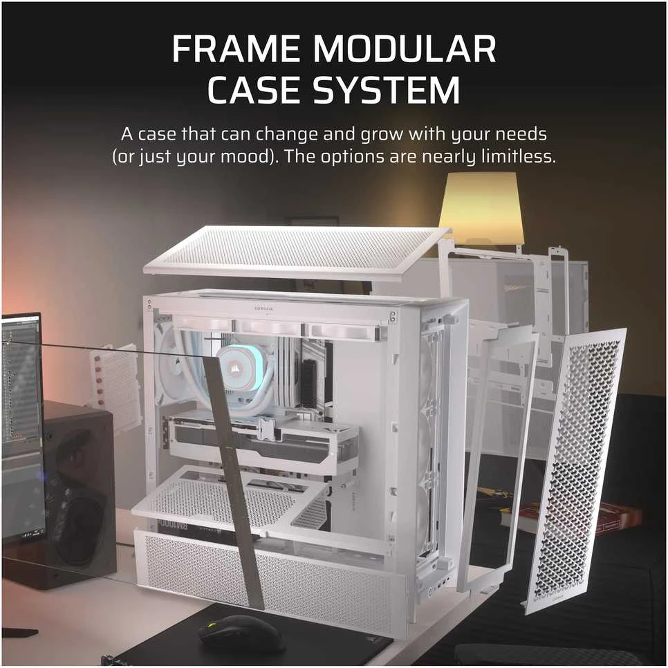 „Corsair“ kompiuterio korpusas | „Frame 4000D RS Modular“ | „Baltas“ | „Mid Tower“