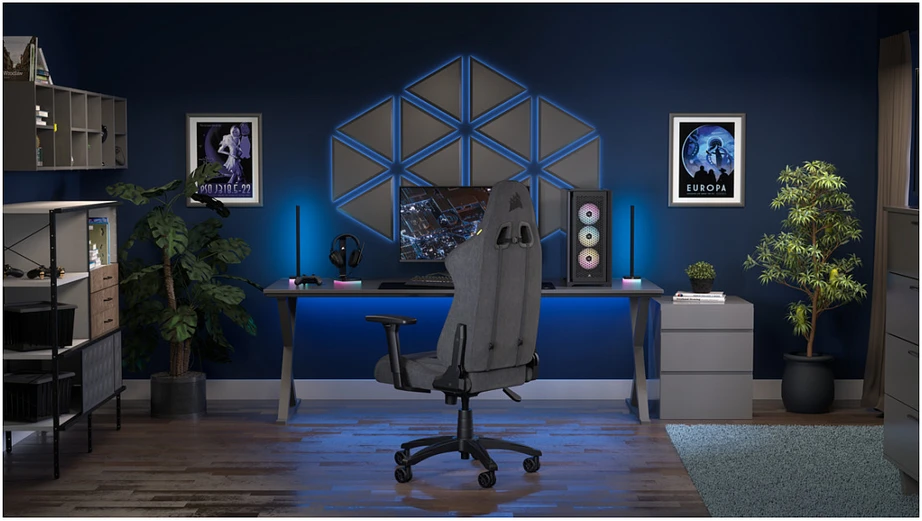 CORSAIR TC100 RELAXED Žaidimų kėdžių audinys Pilkas ir Juodas