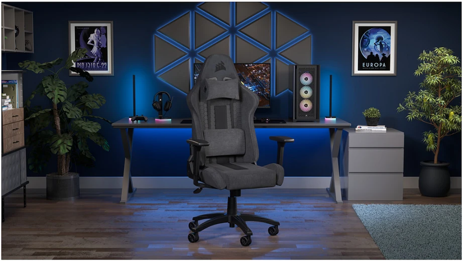 CORSAIR TC100 RELAXED Žaidimų kėdžių audinys Pilkas ir Juodas