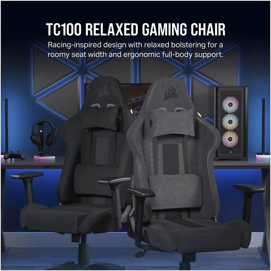 CORSAIR TC100 RELAXED žaidimų kėdžių audinys Juodas