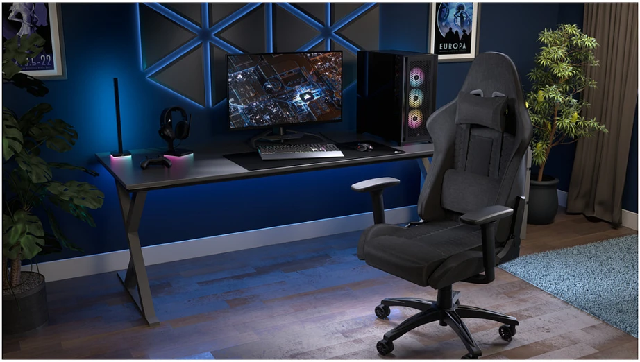 CORSAIR TC100 RELAXED Žaidimų kėdžių audinys Pilkas ir Juodas