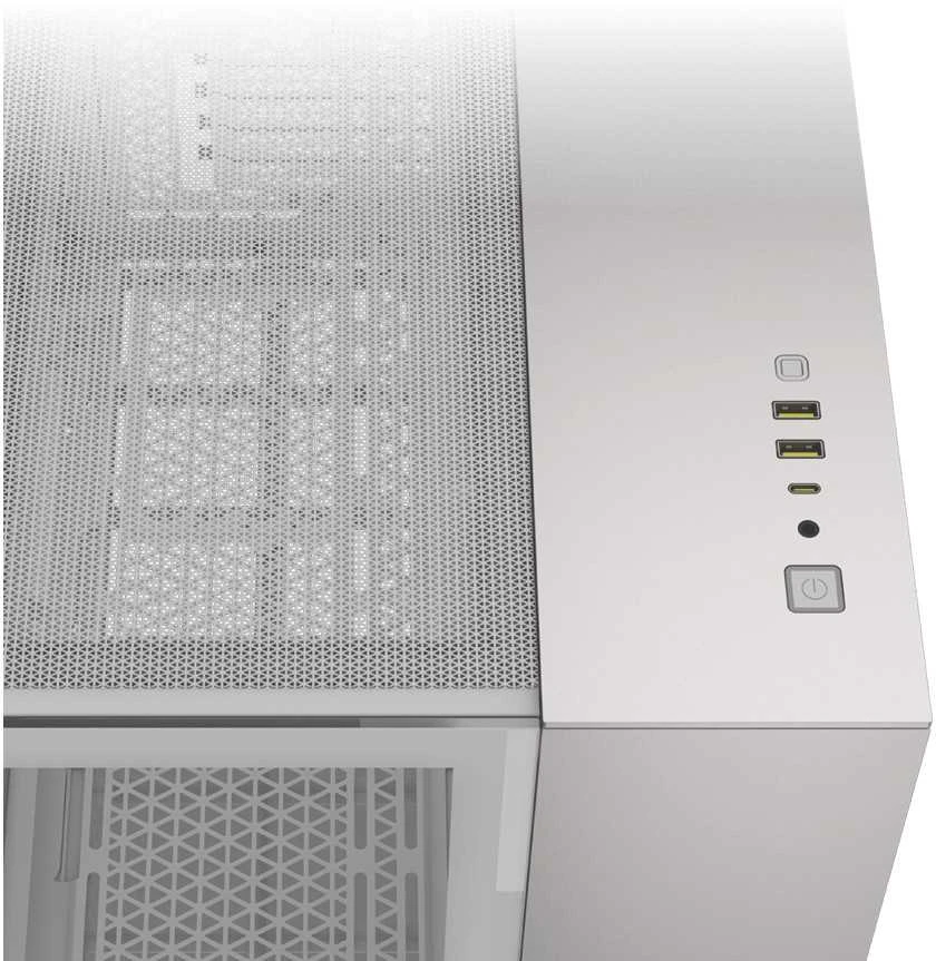 Corsair 2500X Micro-ATX kompiuterio korpusas, Tempered Glass - baltos spalvos, aliuminio