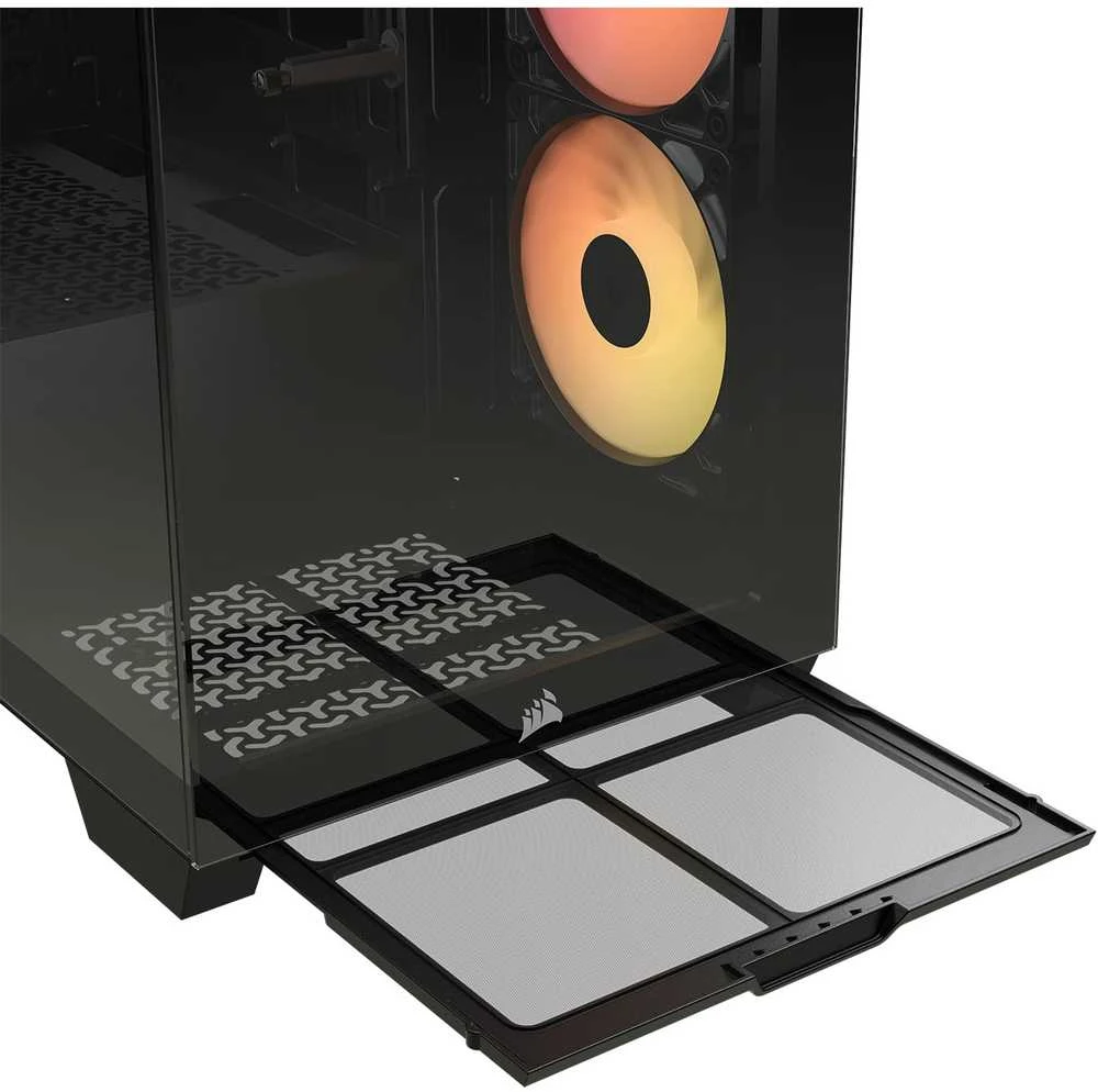 „Corsair 3500X RS-R“ kompiuterio korpusas, „Mid-Tower“, E-ATX, RGB, grūdintas stiklas, juodas