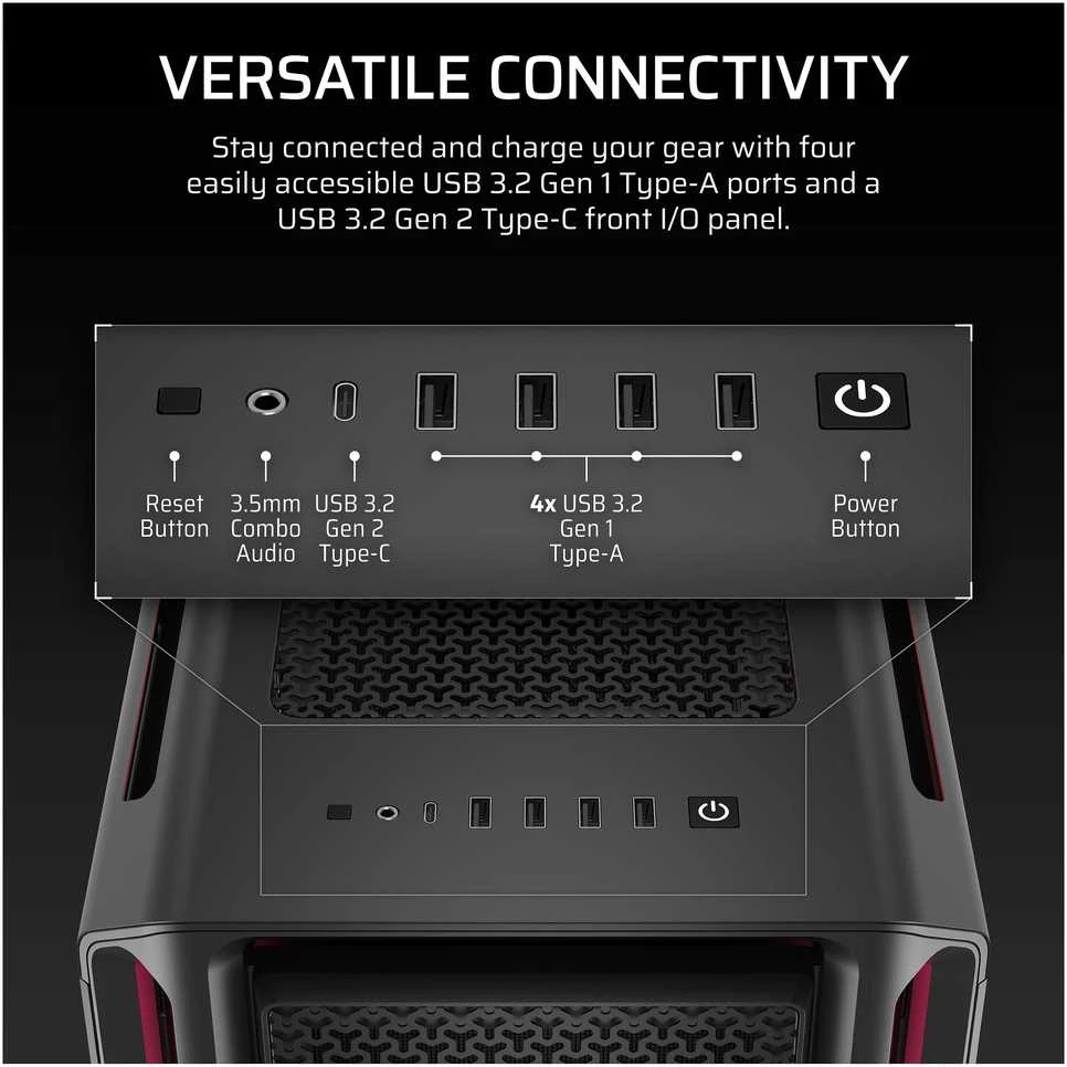 Corsair iCUE LINK 5000T LX RGB Midi Tower Juodas