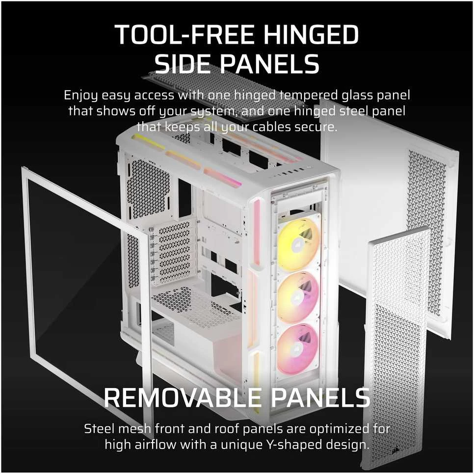 „Corsair iCUE LINK 5000T LX RGB Midi Tower“ Baltas