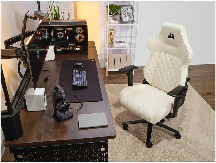 Corsair Microsystems „Corsair TC500 LUXE“, kompiuterinių žaidimų kėdė, 120 kg, apmušta sėdynė, apmuštas atlošas, 180 cm, juoda