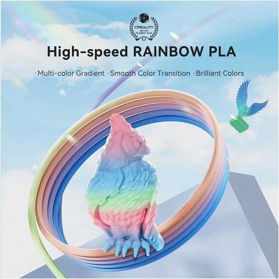 „Creality Hyper Rainbow“ virbalai 1,75 mm, 1kg – Spring Lake