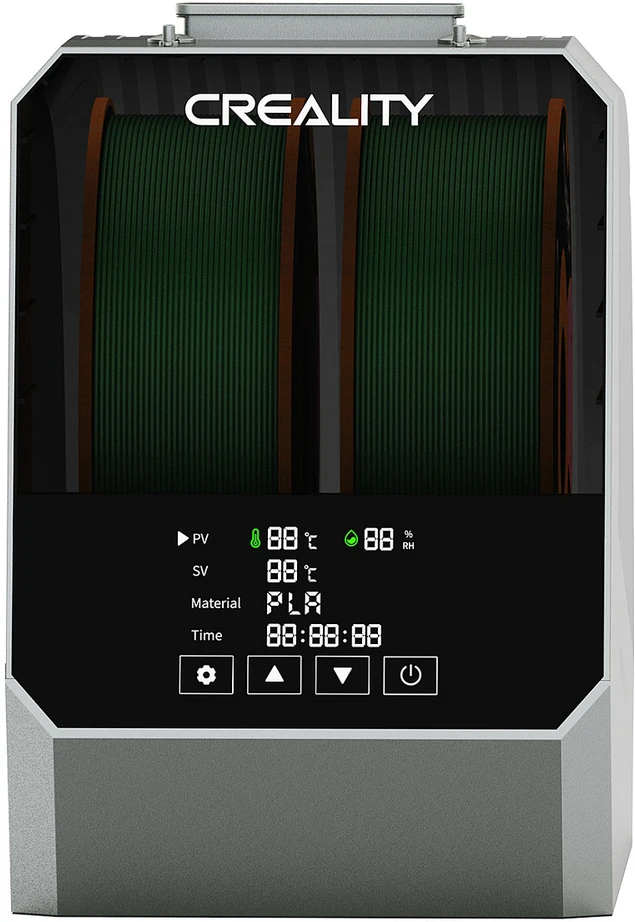 3D plastiko džiovintuvas 2 ritėms 45℃-70℃ Space Pi CREALITY