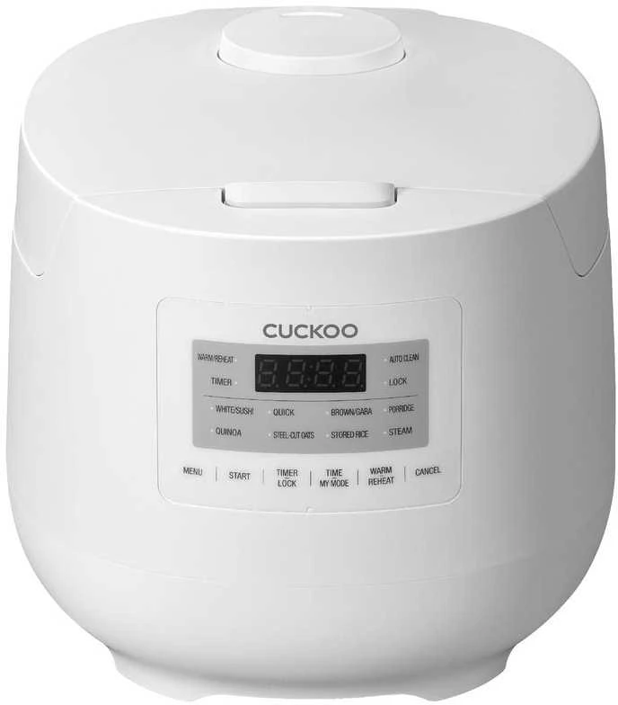 Cuckoo CR-0641F baltas ryžviris su skaitmeniniu skydeliu