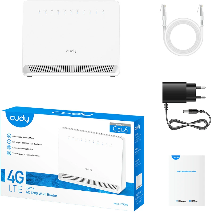 Cudy TST LT700E maršrutizatorius AC1200 4G LTE