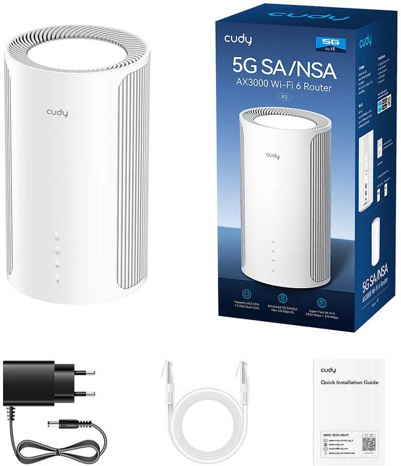 Maršrutizatorius CUDY P2 5G s Wi-Fi 6, AX3000 4×4 MIMO