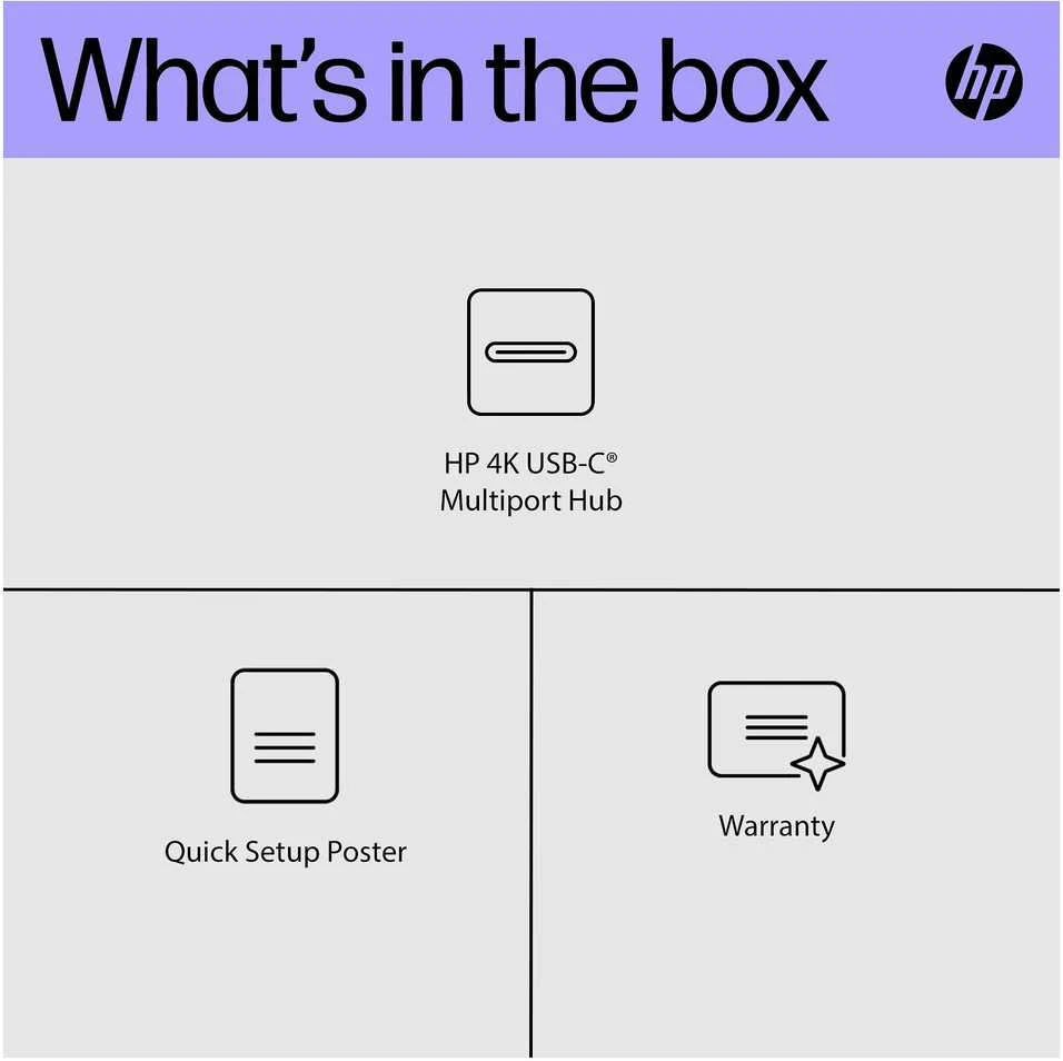 Hewlett Packard (HP) HP 4K USB-C kelių prievadų šakotuvas
