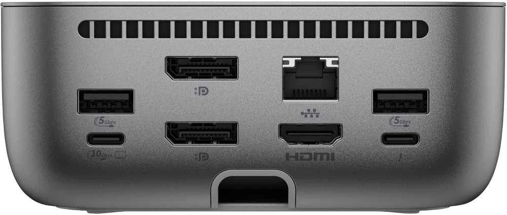HP Thunderbolt 4 Ultra Dock G6 180W - 5x USB-A, 2x USB-C, 1x USB-C Thunderbolt 4, 2x DisplayPort, 1x HDMI, 1x RJ-45, Meteor Sidabrinis, 3 metai
