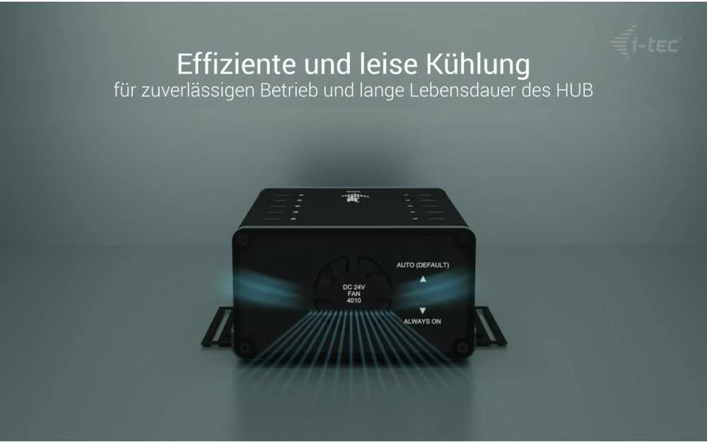 I-TEC USB-C/USB-A metalinis įkrovimas + duomenų stebulė 15 W vienam prievadui 10x USB-C integruotas maitinimo adapteris 180 W