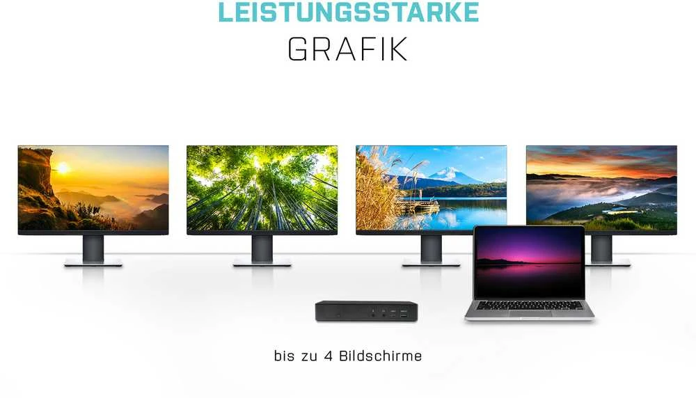 I-TEC USB-C Quattro Ekranas prijungimo stotis 2xDP 2xHDMI 1xGLAN 5xUSB 3.0 1xUSB-C-Data 1xGarsas 1xMic 85W PD KL