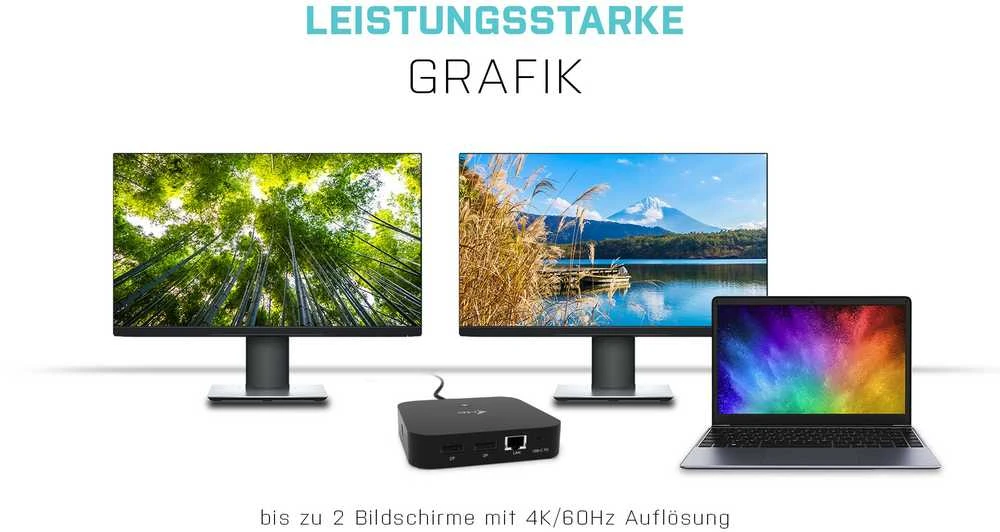 I-TEC USB-C Dual Ekranas MST DS 2x DP 1x GLAN 3x USB 3.1 2x USB 2.0 1x USB-C-DatA 1x Audio/Mic Jack 1x 100W USB-C PD + įkroviklis 112W