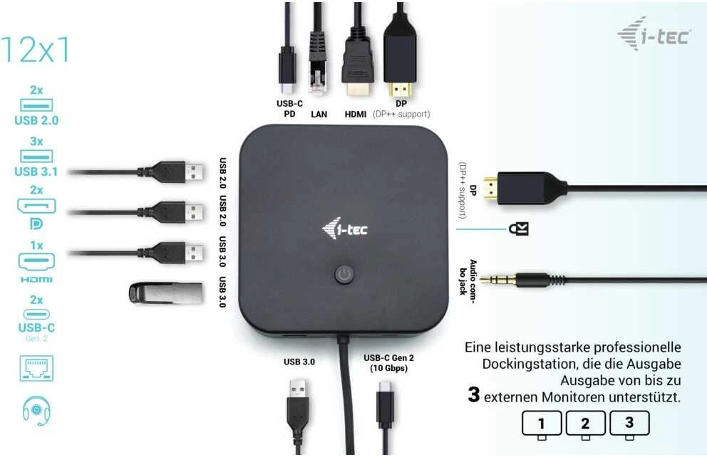 Docking station I-TEC Dual USB-C