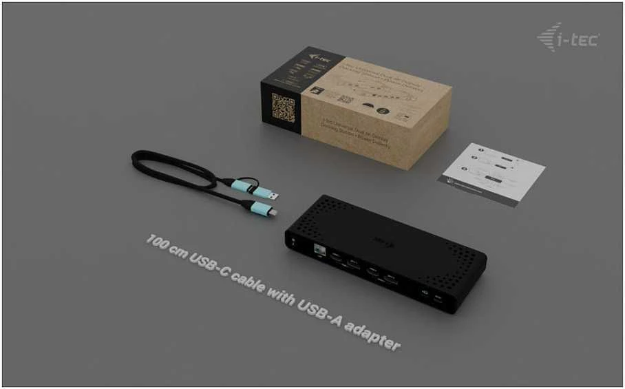 I-TEC Universal Dual 4K Ekranas Docking Station PD 85W