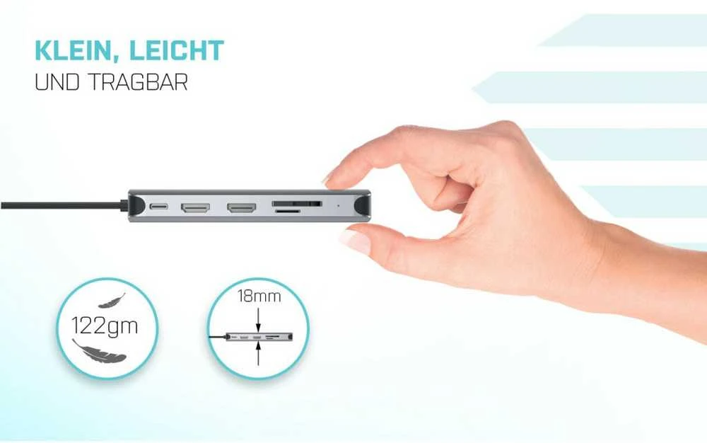 I-TEC USB-C metalinis nano dokas 2xHDMI 1xVGA 1xSD kortelių skaitytuvas 1xmicroSD kortelių skaitytuvas 1xGLAN 3xUSB 2.0 1xUSB 3.2 1xUSB-C3.2duomenys 1xUSB-C PD