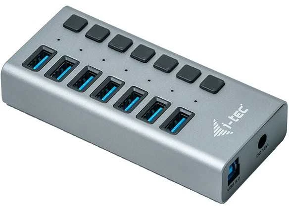 I-tec U3CHARGEHUB7 mobiliojo įrenginio kroviklis Vidaus Pilka