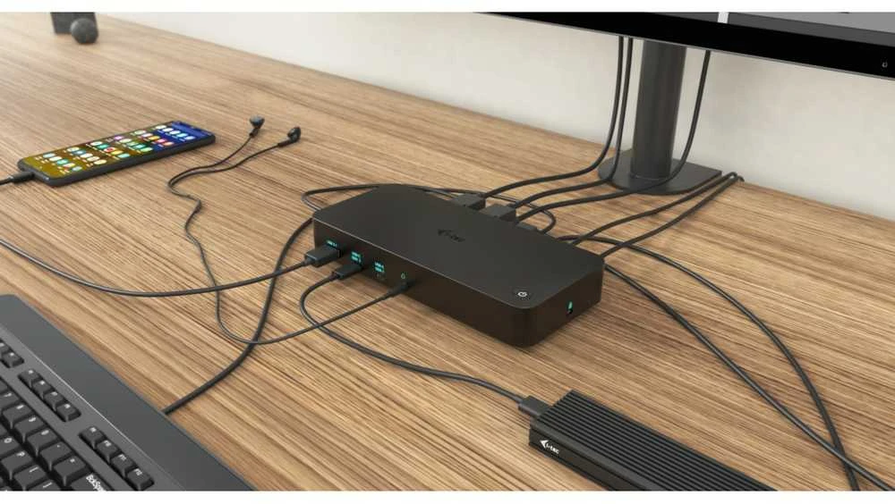 I-TEC USB 3.0 / USB-C / Thunderbolt 3x 4K prijungimo stotis + maitinimo tiekimas 100 W