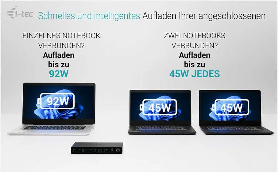 „I-tec USB-C KVM Dock PRO 3“ 3 pagrindiniams kompiuteriams