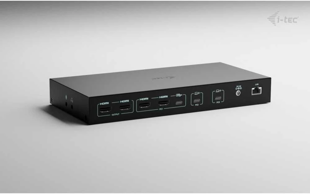 „I-tec USB-C KVM Dock PRO 3“ 3 pagrindiniams kompiuteriams